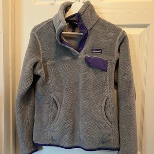 Patagonia Fleece Gray and Purple
